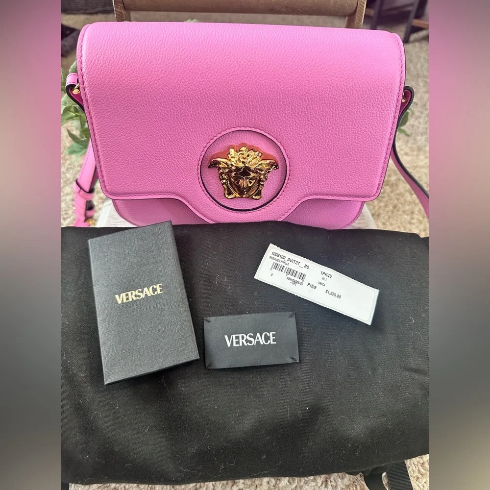 Versace Vibrant Pink (Barbie Pink) Crossbody Bag - Picture 11 of 11